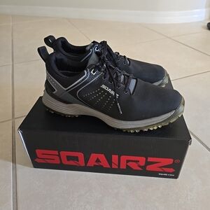 SQAIRZ Freedom Golf Shoes Women's Size 9 Black Waterproof - extra laces & cleats
